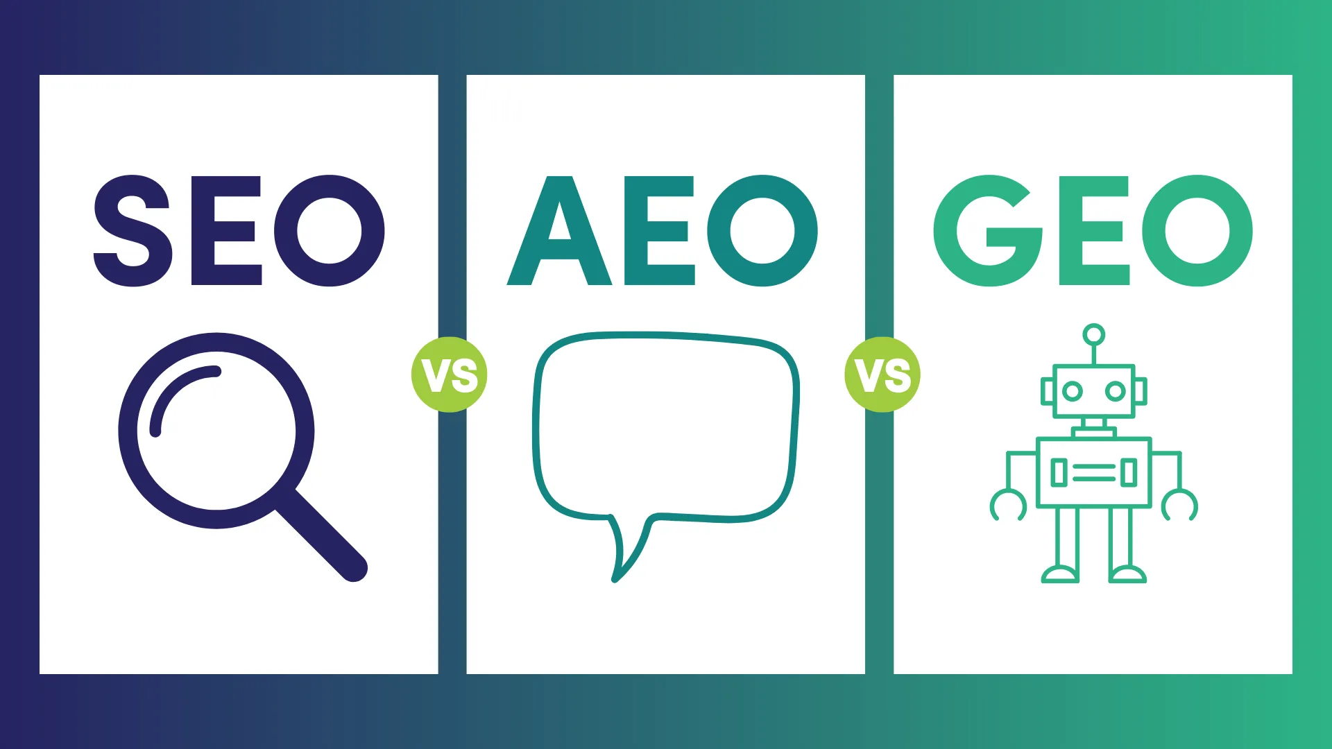 SEO vs AEO vs GEO - What’s the Difference