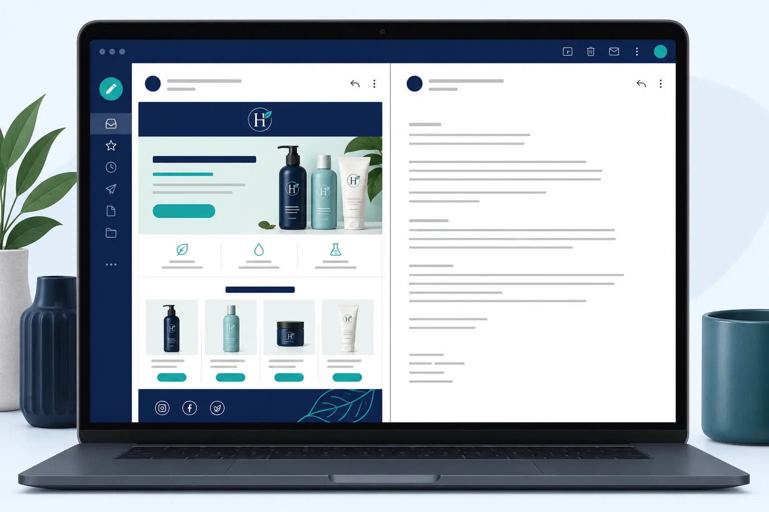 Plain text email vs polished marketing email